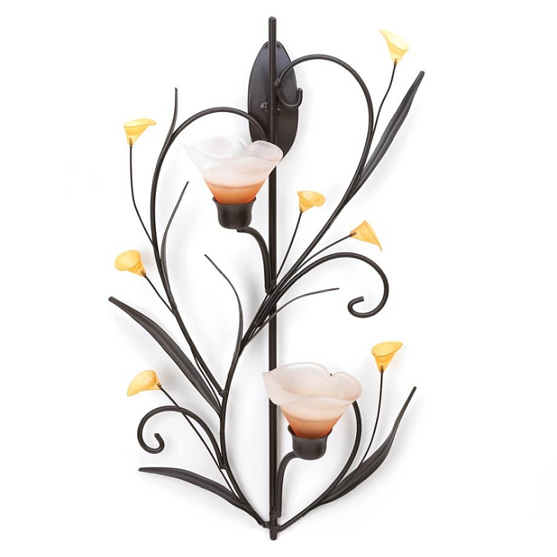 Modern Glass Flower Wall Candle Holder Gallery Light