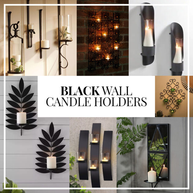 Black Wall Candle Holders