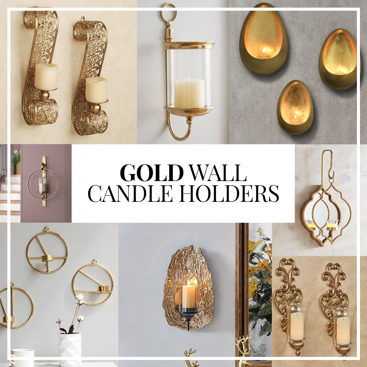 best gold wall candle holders