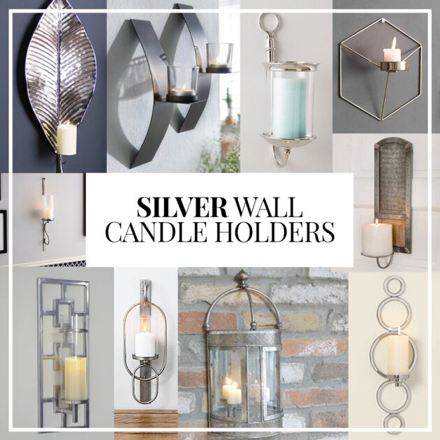 Silver Wall Candle Holders