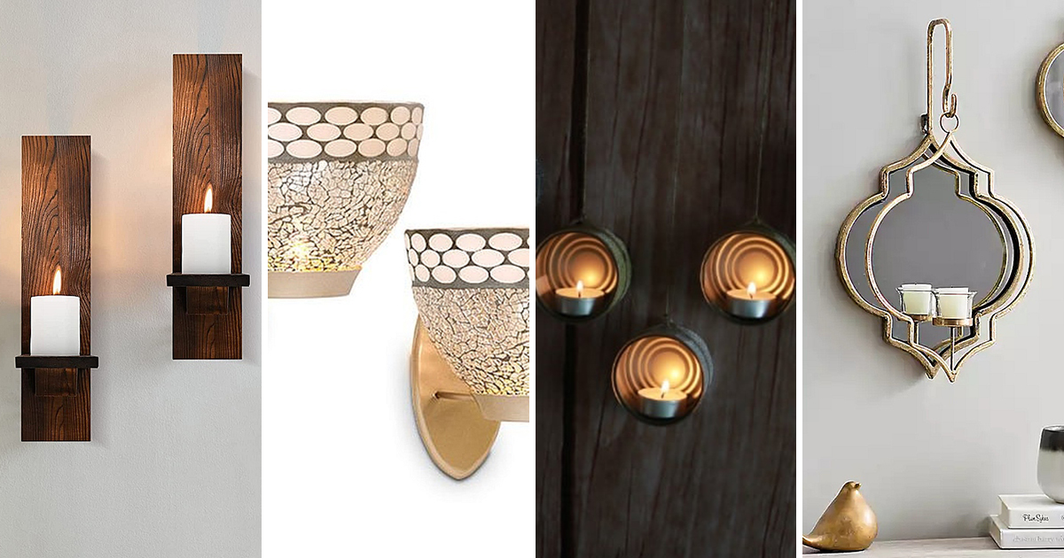 dazzling types wall candle holders