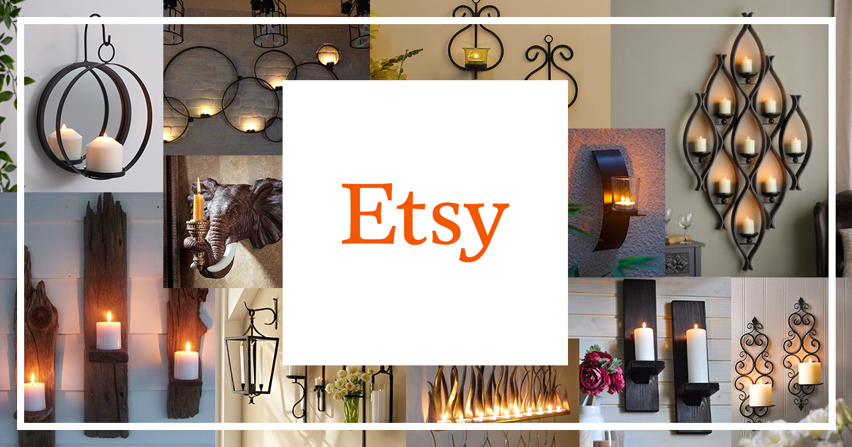 Best 6 Wall Candle Holders on Etsy