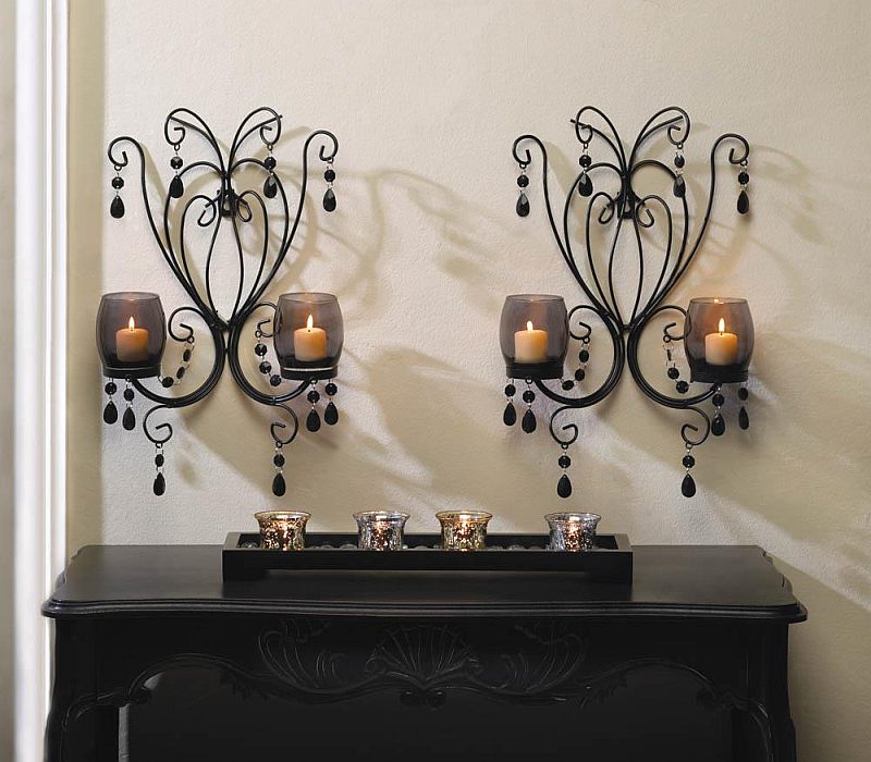 gothic wall candle holders