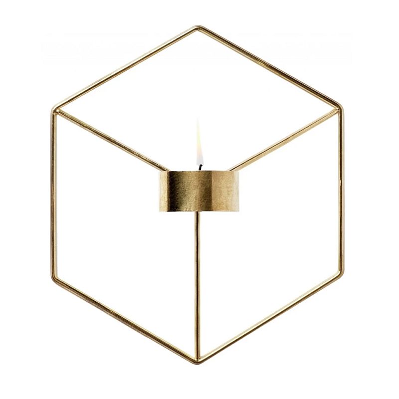 modern gold wall mounted candle holder