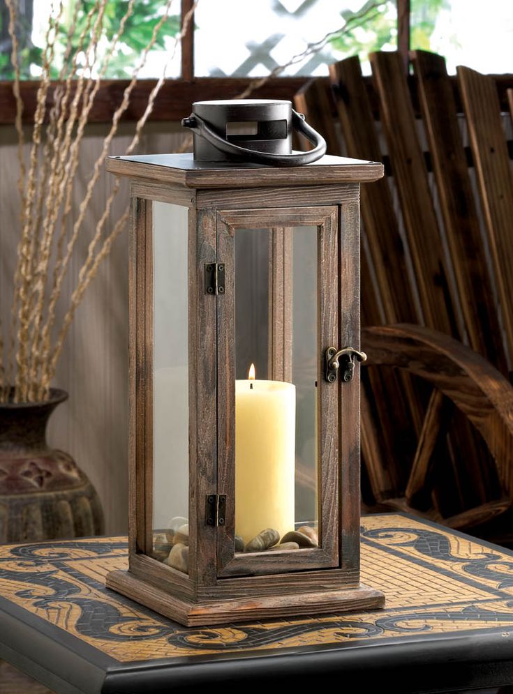 Hurricane Wooden Wall Mount Candle Lanterns