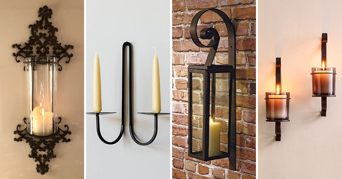 Black Wall Candle Holders