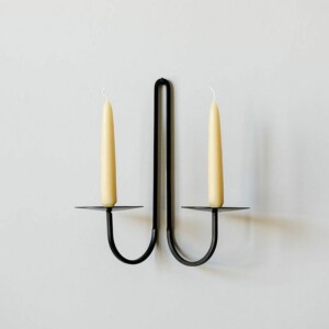 Black Metal CandleStick Wall Sconces