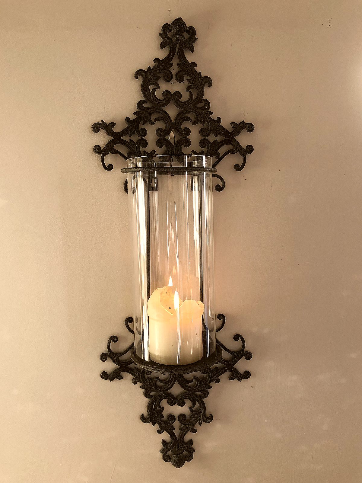 Black Ornate Wall Candle Sconces