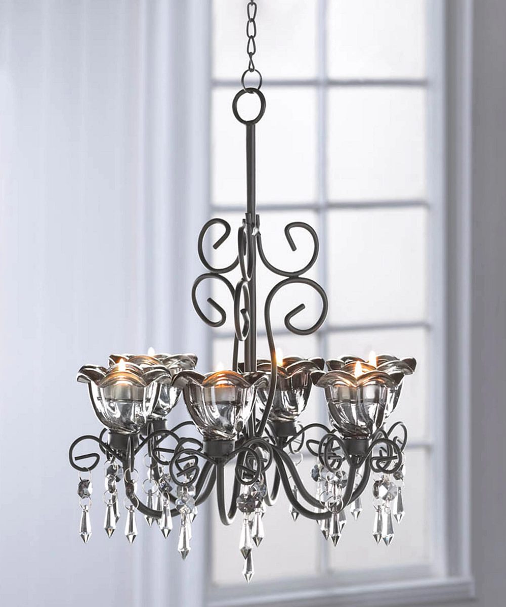 Midnight Blooms Candle Chandelier