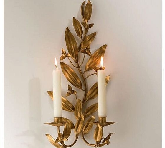 candle wall sconces gold candles