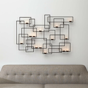 circuit metal wall candle holder