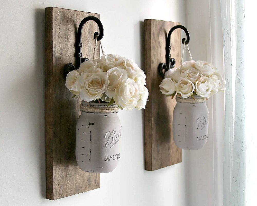 farmhouse wall candle holders