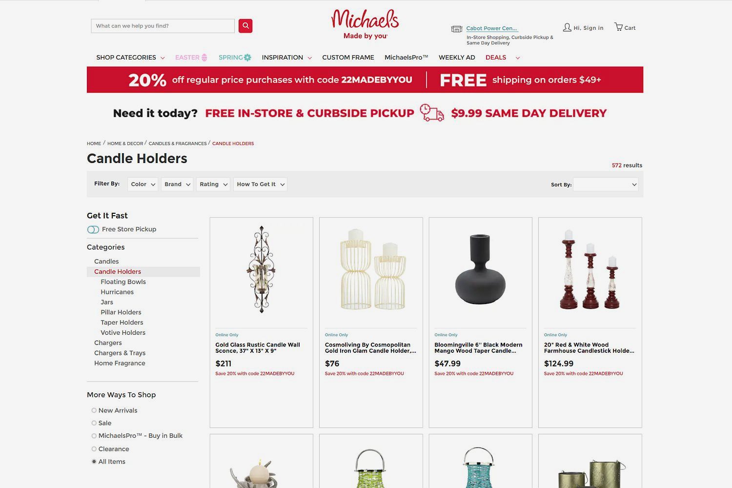 Best 6 Wall Candle Holders on Michaels