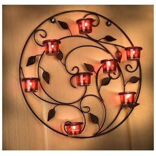 round wall sconce candle holder
