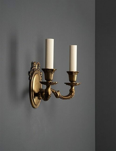 set 2 gold sconces