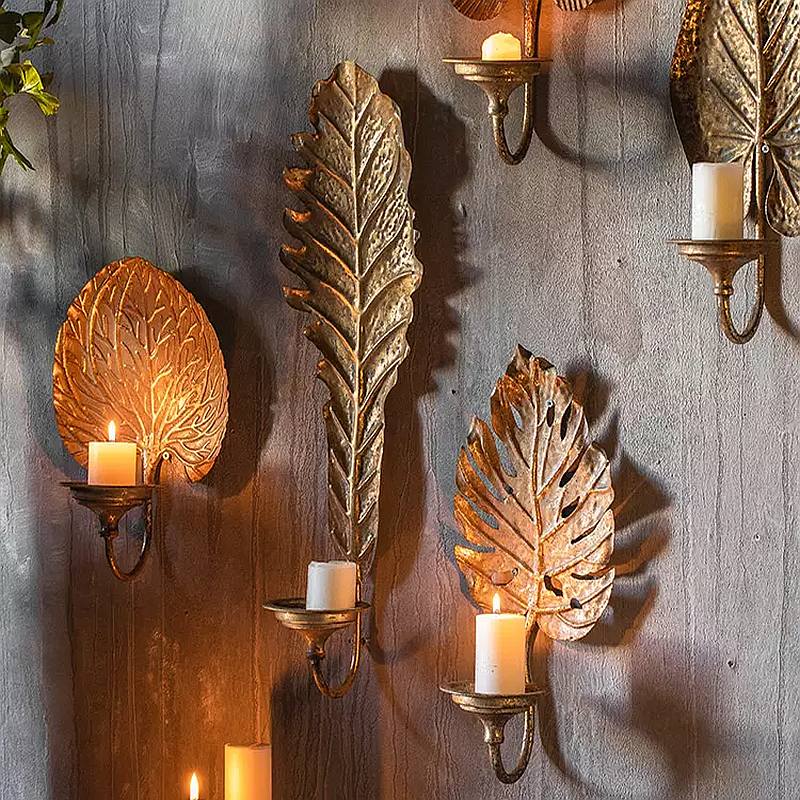 Gold Wall Candle Holders