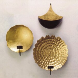 Gold Leaf Wall Sconces