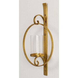 Long gold wall candle holders