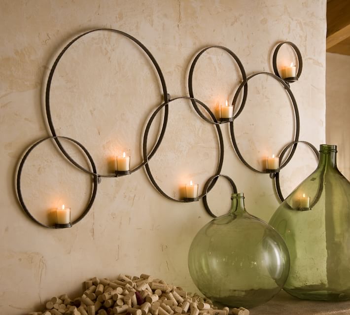 circles wall mount votive holder