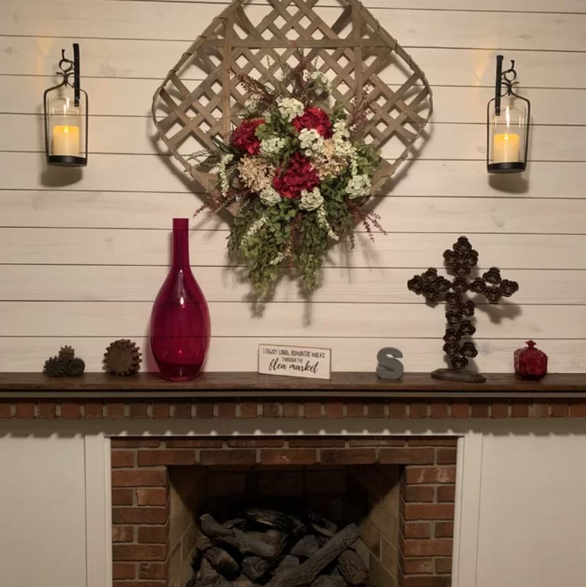 fireplace wall candle holder