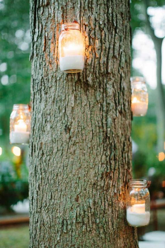 Tree Hanging Candle Holder Rustic Feel