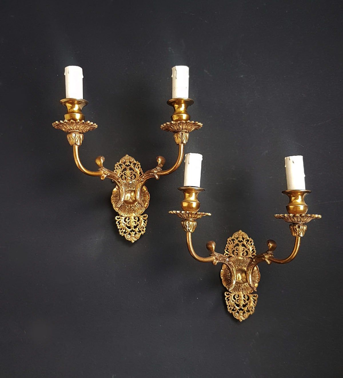 Antique French Wall Sconces Pair